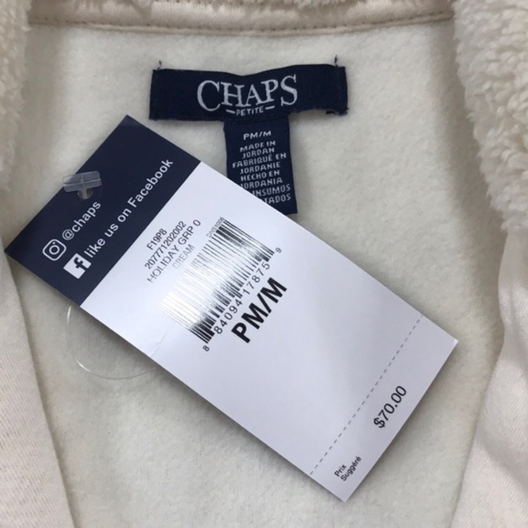 Chaps Faux Shearling Mockneck Vest - Picture 5 of 9